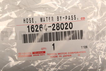 1626428020 Toyota HOSE, WATER BY-PASS, NO.2