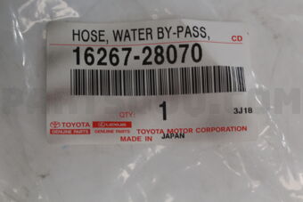 1626728070 Toyota HOSE, WATER BY-PASS, NO.3