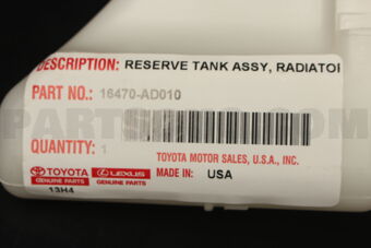 16470AD010 Toyota TANK ASSY, RADIATOR RESERVE