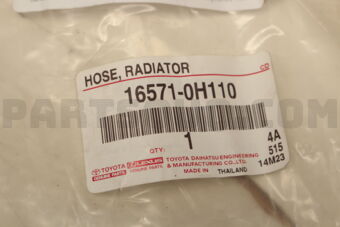 165710H110 Toyota HOSE, RADIATOR, NO.1