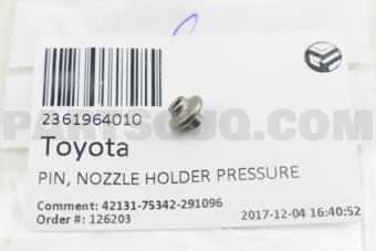 2361964010 PIN, NOZZLE HOLDER PRESSURE