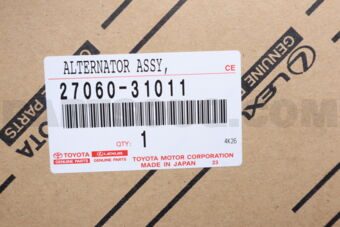 2706031011 Toyota ALTERNATOR ASSY