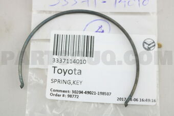 3337114010 SPRING, SYNCHROMESH SHIFTING KEY (