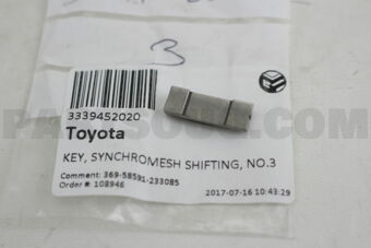 3339452020 KEY, SYNCHROMESH SHIFTING, NO.3