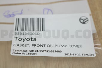 3531360010 GASKET, FRONT OIL PUMP COVER