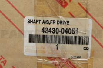 4343004051 Toyota SHAFT ASSY, FRONT DRIVE, RH/LH