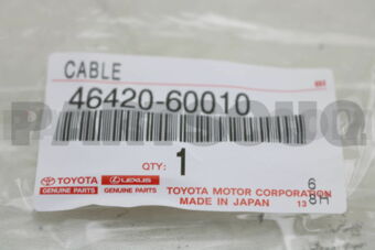 4642060010 CABLE ASSY, PARKING BRAKE, NO.2