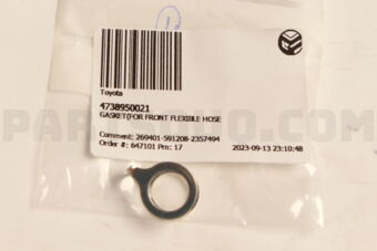 4738950021 Toyota GASKET(FOR FRONT FLEXIBLE HOSE)