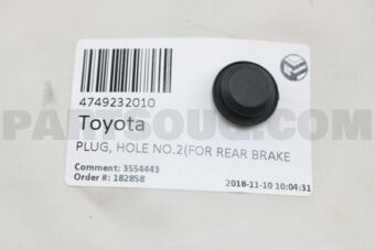 4749232010 PLUG, HOLE NO.2(FOR REAR BRAKE)