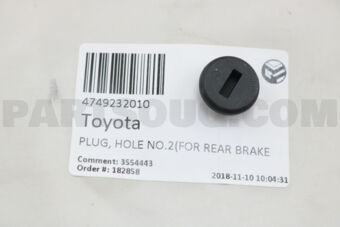4749232010 PLUG, HOLE NO.2(FOR REAR BRAKE)