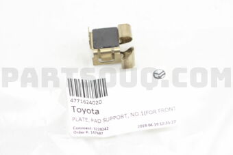 4771624020 PLATE, PAD SUPPORT, NO.1(FOR FRONT