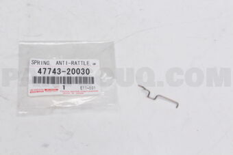 4774320030 Toyota SPRING, ANTI-RATTLE, NO.2 INNER(FOR REAR DISC BRAKE), RH/LH