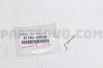 4774320030 Toyota SPRING, ANTI-RATTLE, NO.2 INNER(FOR REAR DISC BRAKE), RH/LH
