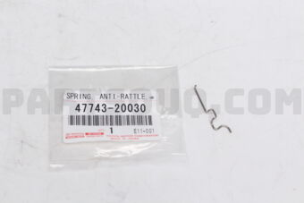 4774320030 Toyota SPRING, ANTI-RATTLE, NO.2 INNER(FOR REAR DISC BRAKE), RH/LH