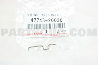 4774320030 Toyota SPRING, ANTI-RATTLE, NO.2 INNER(FOR REAR DISC BRAKE), RH/LH