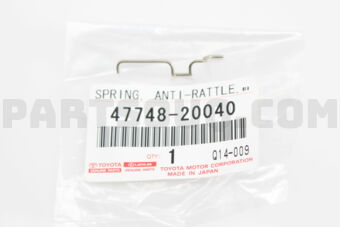 4774820040 Toyota SPRING, ANTI-RATTLE, NO.1 OUTER(FOR REAR DISC BRAKE), RH/LH