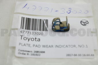 4777133020 PLATE, PAD WEAR INDICATOR, NO.1