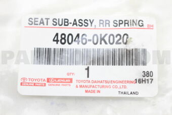 480460K020 SEAT SUB-ASSY, SPRING U BOLT, RH/L