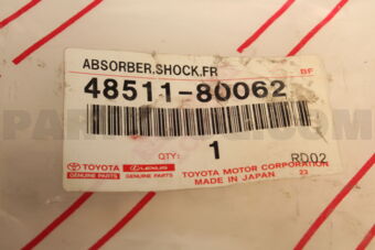 4851180062 Toyota ABSORBER ASSY, SHOCK, FRONT, RH/LH