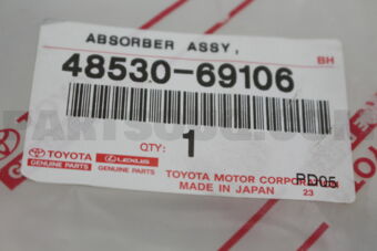 4853069106 ABSORBER ASSY, SHOCK, REAR, RH/LH