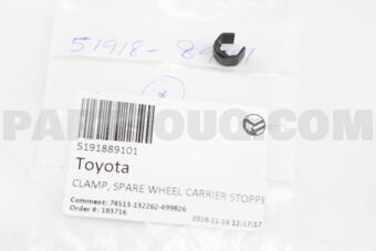 5191889101 CLAMP, SPARE WHEEL CARRIER STOPPER