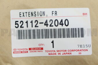 5211242040 EXTENSION, FRONT BUMPER, RH