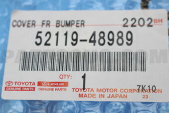 5211948989 COVER, FRONT BUMPER