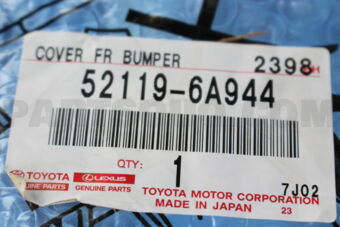 521196A944 COVER, FRONT BUMPER
