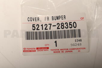 5212728350 Toyota COVER ASSY, FRONT BUMPER HOLE, RH