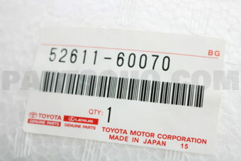 5261160070 ABSORBER, FRONT BUMPER ENERGY