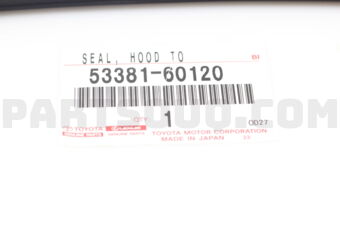 5338160120 SEAL, HOOD TO RADIATOR SUPPORT, NO