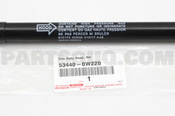 534400W220 SUPPORT ASSY, HOOD, RH