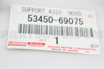 5345069075 SUPPORT ASSY, HOOD, LH
