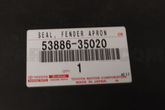 5388635020 Toyota SEAL, FRONT FENDER, RH/LH