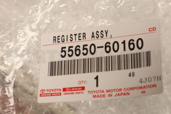 5565060160 Toyota REGISTER ASSY, INSTRUMENT PANEL, NO.1