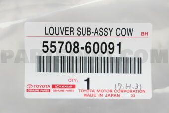 5570860091 LOUVER SUB-ASSY, COWL TOP VENTILAT