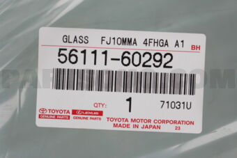 5611160292 GLASS, WINDSHIELD