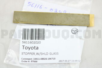 5611602020 SPACER, WINDSHIELD GLASS