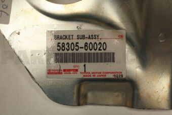 5830560020 Toyota PANEL SUB-ASSY, REAR FLOOR SIDE, RH