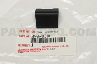 587660C010 COVER, JACK BOX HOLE