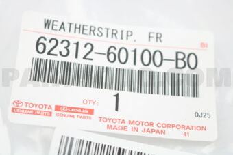 6231260100B0 WEATHERSTRIP, FRONT DOOR OPENING