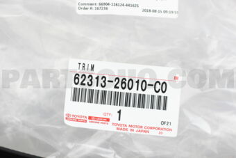 6231326010C0 TRIM, FRONT DOOR OPENING, RH