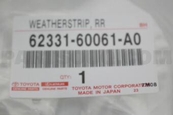 6233160061A0 WEATHERSTRIP, REAR DOOR OPENING 
