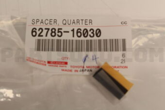 6278516030 Toyota SPACER QUARTER PANEL, NO.1, RH/LH
