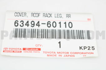 6349460110 COVER, ROOF RACK LEG, REAR LH