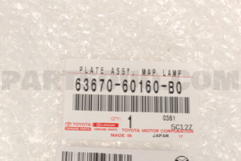 6367060160B0 BOX SUB-ASSY, ROOF CONSOLE