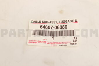 6460706080 CABLE SUB-ASSY, LUGGAGE DOOR LOCK 