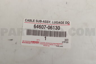 6460706130 CABLE SUB-ASSY, LUGGAGE DOOR LOCK 