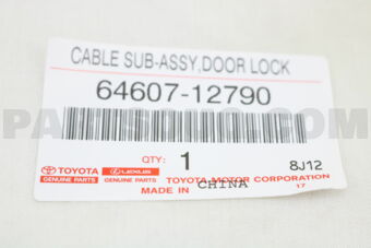 6460712790 CABLE SUB-ASSY, LUGGAGE DOOR LOCK 