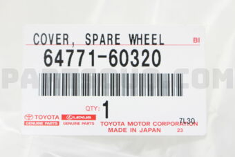 6477160320 COVER, SPARE WHEEL